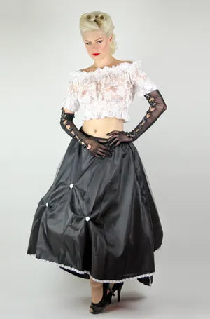 Cinderella - Black Long Victorian Gothic Skirt Cloud Climax
