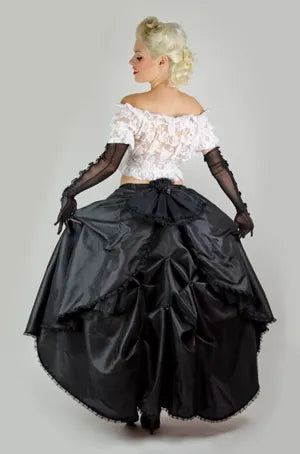 Cinderella - Black Long Victorian Gothic Skirt Cloud Climax