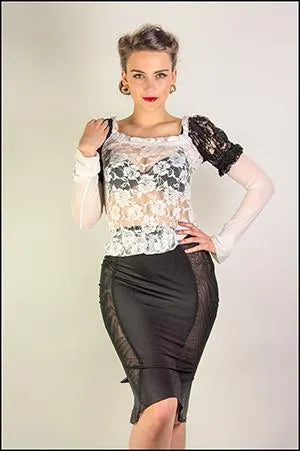 Aura Floral Puff Top with Long Sleeves Cloud Climax