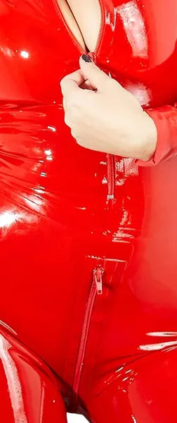 Red Latex Catsuit