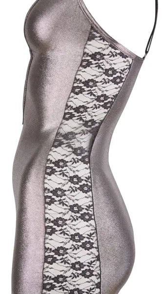 Silver Lace Mini Dress