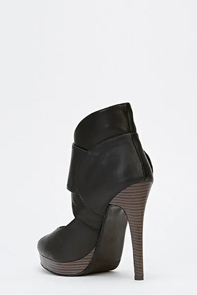 Platform Wrap Closure Stilettos