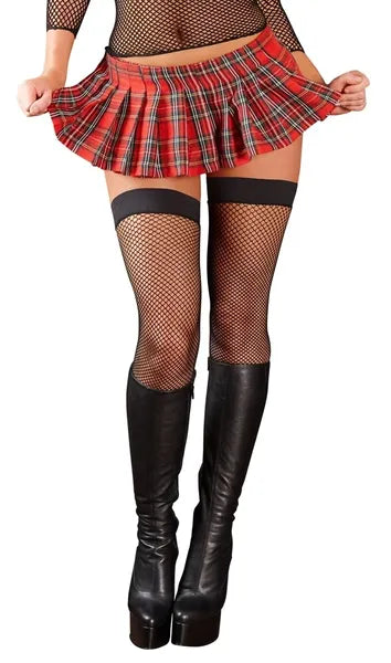 Red Chequered Mini Skirt